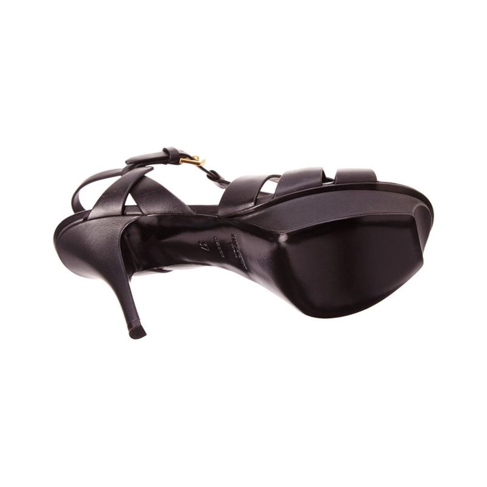 Saint Laurent Tribute 75 Leather Platform Sandal - Picture 4 of 5